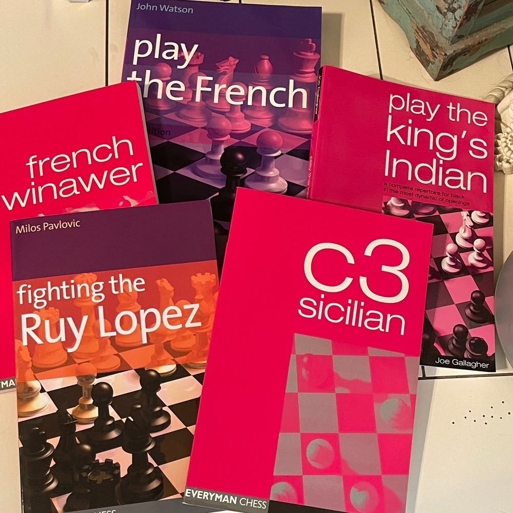 Everyman Chess Opening Book Lot 5 Play the French Kings Indian C3 Sicilian Lopez